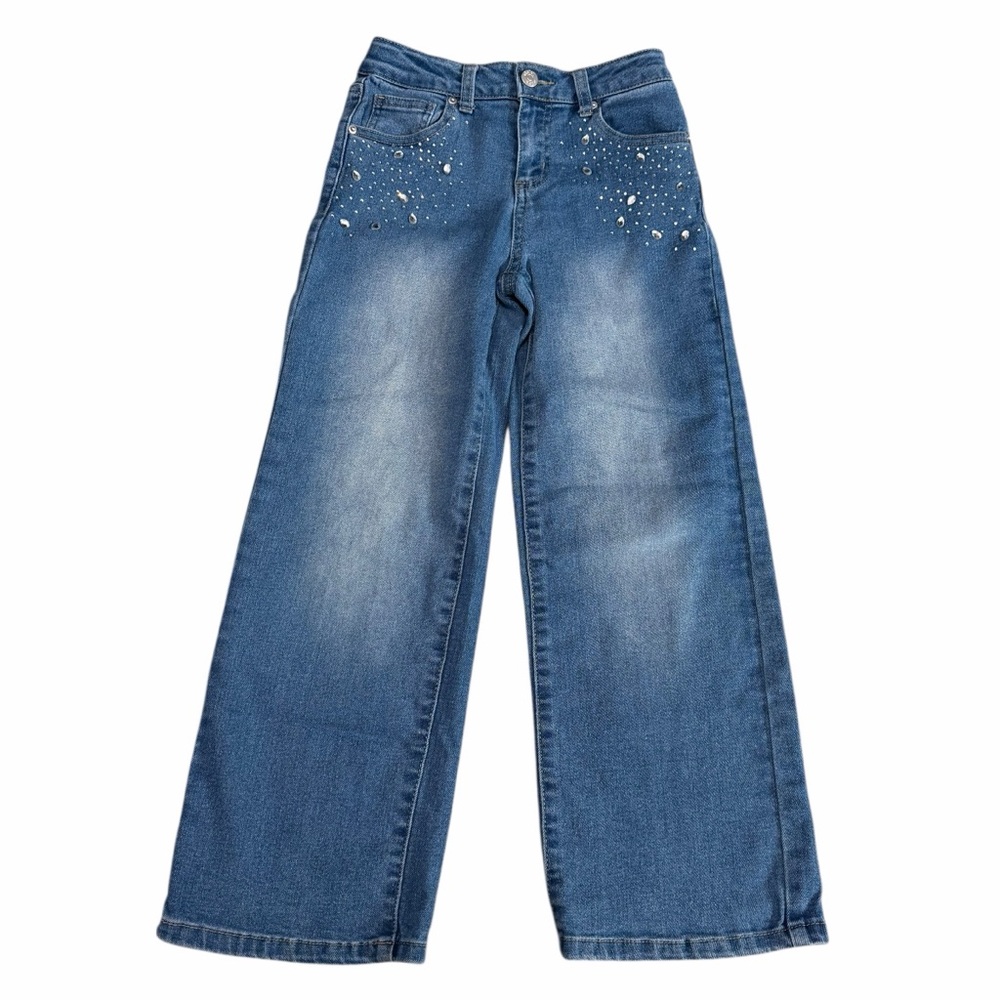 Violet Skye Girls Rhinestone Bling Wide Leg‎ Jeans | Size M(8)